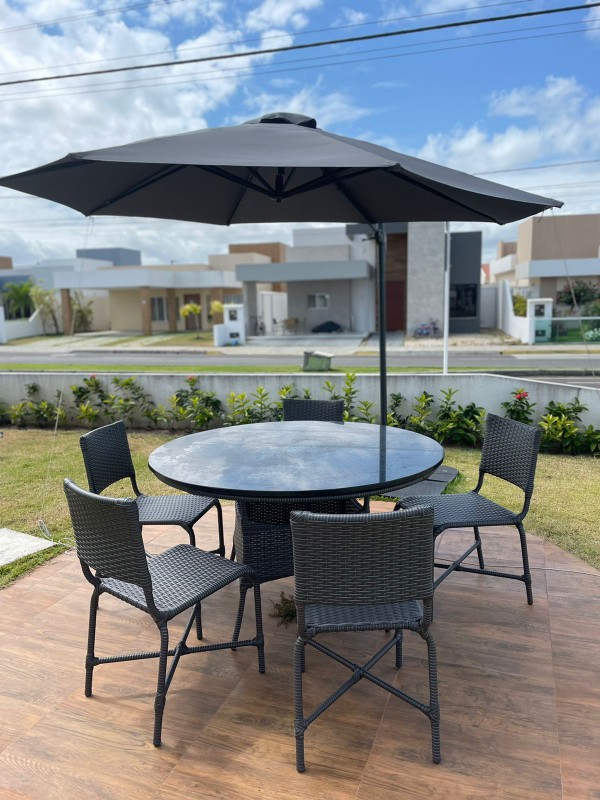 Conjunto De Mesa Para Jardim/área Externa Com 4 Cadeiras